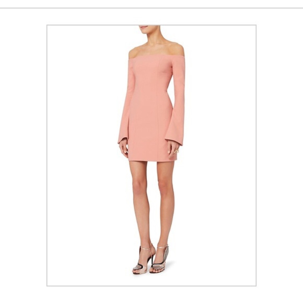 Blush Cinq a sept off the shoulder dress
